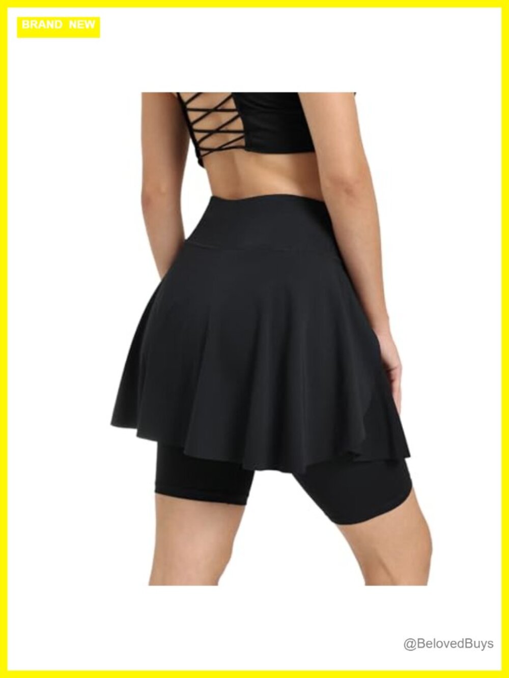 Women's Athletic Skort with Leggings and Pockets, Knee Length Golf Tennis Skirt